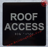 BRAILLE ROOF ACCESS SIGN