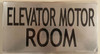 ELEVATOR MOTOR ROOM SIGN – BRUSHED