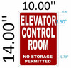 ELEVATOR CONTROL ROOM SIGN