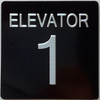 TACTILE HOTEL ELEVATOR 1 SIGN