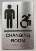 BRAILLE CHANGING ROOM SIGN