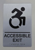 SIGNS ACCESSIBLE EXIT Sign ADA Sign -Tactile