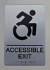 ACCESSIBLE EXIT Sign ADA Sign -Tactile