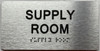 BRAILLE SUPPLY ROOM SIGN