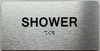 TACTILE HOTEL SHOWER SIGN