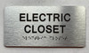BRAILLE ELECTRIC CLOSET SIGN