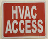 SIGNS HVAC ACCESS SIGN- REFLECTIVE