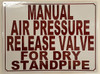 SIGNS MANUAL AIR PRESSURE RELEASE