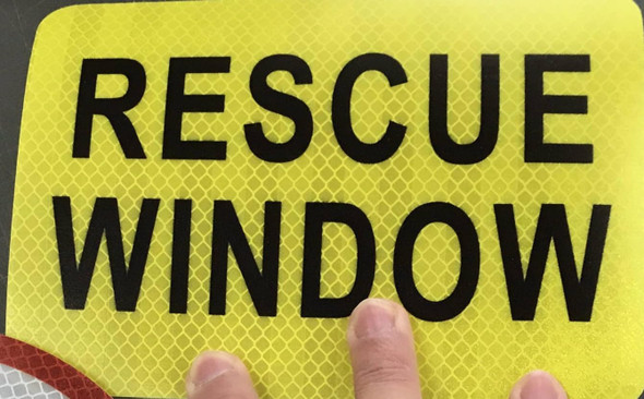 3 PACK -RESCUE WINDOW STICKER