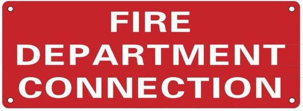 FIRE DEPARTMENT CONNECTION SIGN (ALUMINUM SIGNS