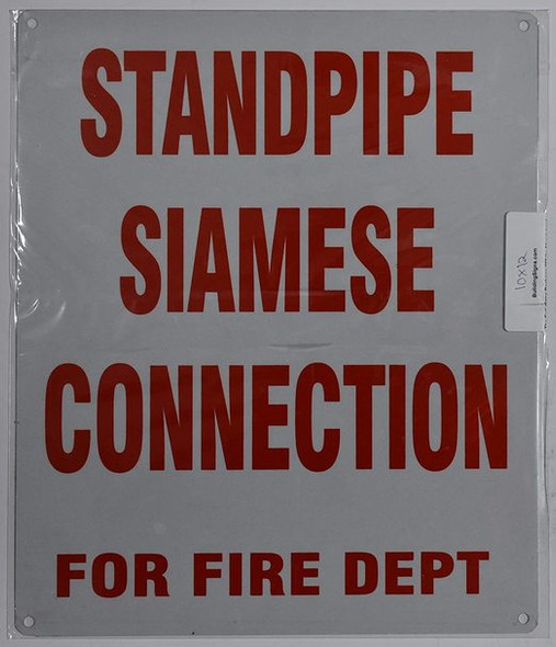 FIRE DEPARTMENT CONNECTION STANDPIPE SIAMESE SIGN