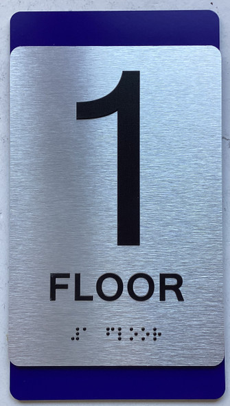 ADA FLOOR NUMBER SIGN BLUE