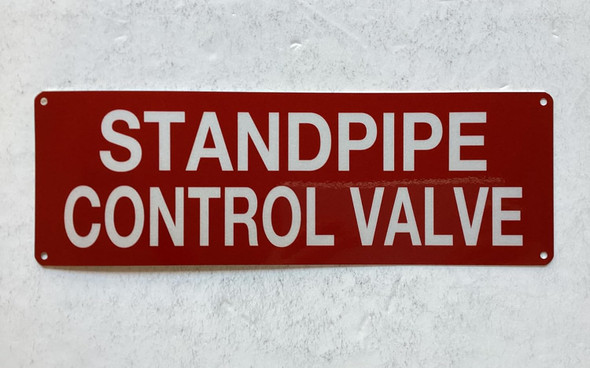 NYC STANDPIPE CONTOL VALVE SIGN