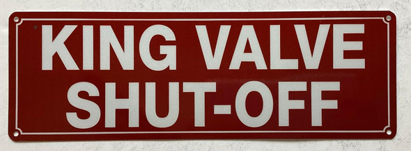 NYC KINGS VALVE SHUT-OFF SIGN