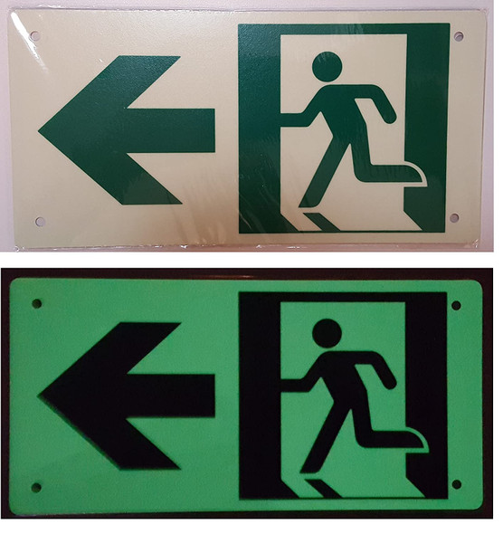 SIGNS PHOTOLUMINESCENT EXIT SIGN HEAVY DUTY /