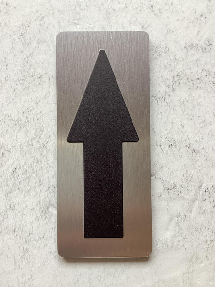 ARROW SIGN WITH RAISED LETTERS/IMAGE INCLUDES RED ADHESIVE PAD FOR EASY INSTALLATION