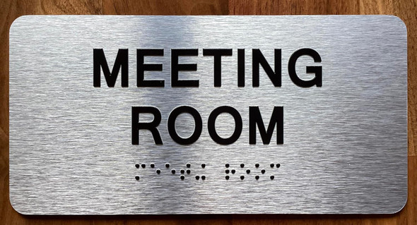 MEETING ROOM SIGN WITH RAISED LETTERS