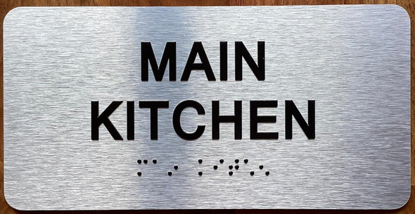 MAIN KITCHEN SIGN WITH RAISED LETTERS