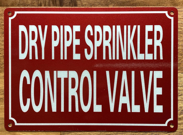 DRY PIPE SPRINKLER CONTROL VALVE SIGN