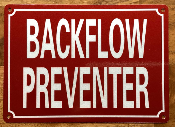 NYC BACKFLOW PREVENTER SIGN