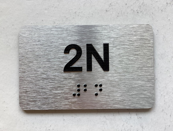 NYC APT NUMBER 2N SIGN-UNIT NUMBER SIGN WITH RAISED LETTERS