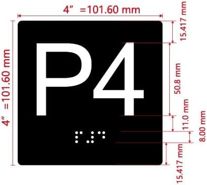 NYC ELEVATOR FLOOR NUMBER THE LEXINGTON AVE LINE (P4-PARKING LEVEL 4) SIGN