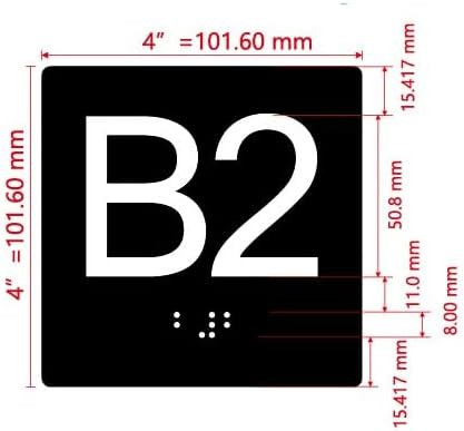 NYC ELEVATOR FLOOR NUMBER THE LEXINGTON AVE LINE (B2- BASEMENT 2) SIGN