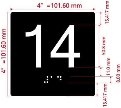 NYC ELEVATOR FLOOR NUMBER THE LEXINGTON AVE LINE (14TH FLOOR) SIGN