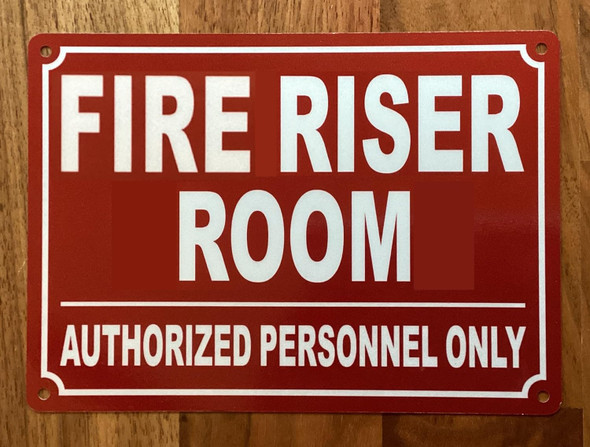 NYC FIRE RISER ROOM SIGN