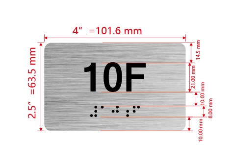 Apartment Number unit 10F Hpd Sign