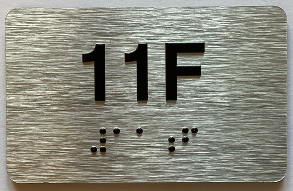 Apartment Number unit 11F Sign