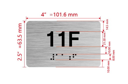 Apartment Number unit 11F Hpd Sign