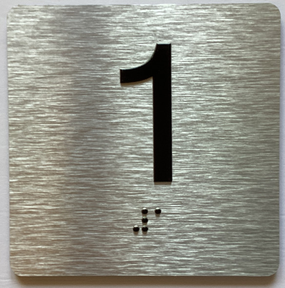 Elevator Floor Number / Elevator Jamb Plate 1 Sign
