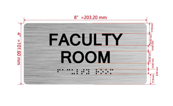Faculty Room Sign with Raised Letters & Grade 2 Sign