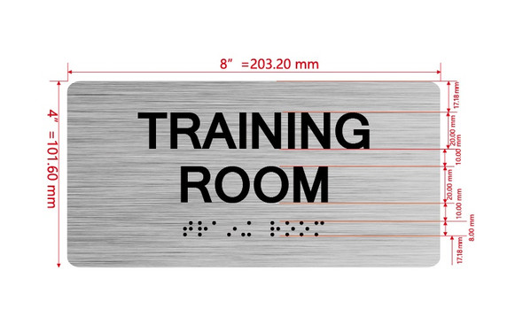 Training Room Sign with Raised Letters & Grade 2 Hpd Sign