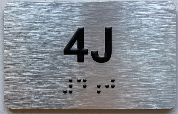 APT# 4J SILVER Sign
