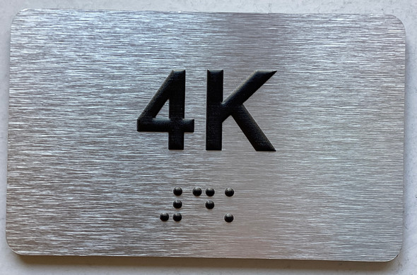 APT# 4K SILVER Sign