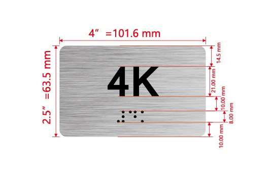 APT# 4K SILVER Hpd Sign