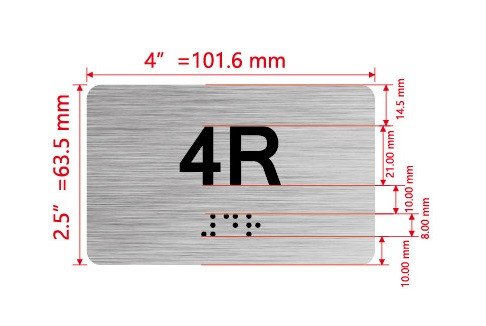 APT# 4R SILVER Hpd Sign