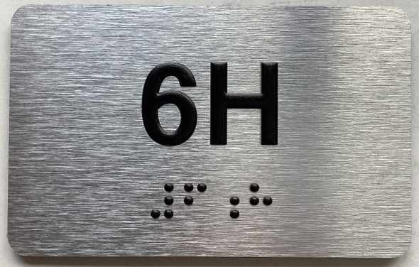 APT# 6H SILVER Sign