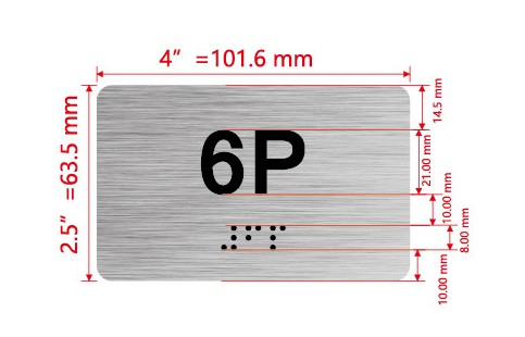 APT# 6P SILVER Hpd Sign