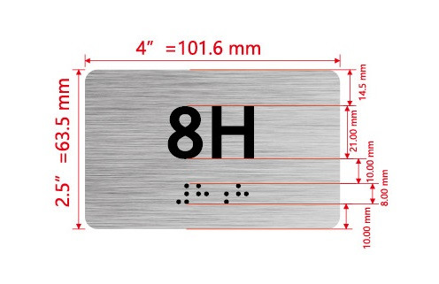 APT# 8H SILVER Hpd Sign