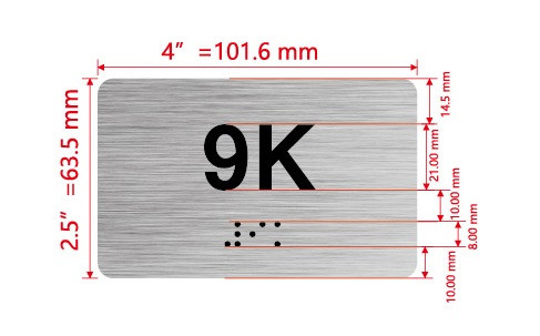 APT# 9K SILVER Hpd Sign