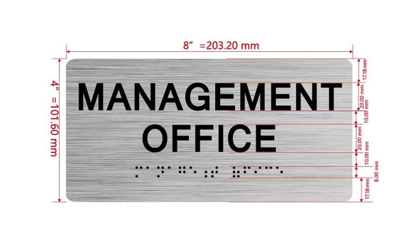 The Management Office with Raised Letters & Grade 2 Hpd Sign