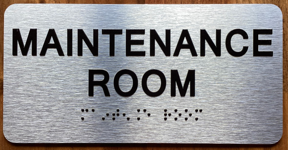 The Maintenance Room with Raised Letters & Grade 2 Sign
