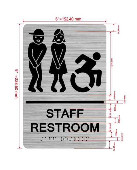 Staff Restroom Accessible Hpd Sign