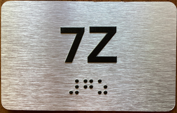 Apartment Number 7Z Sign