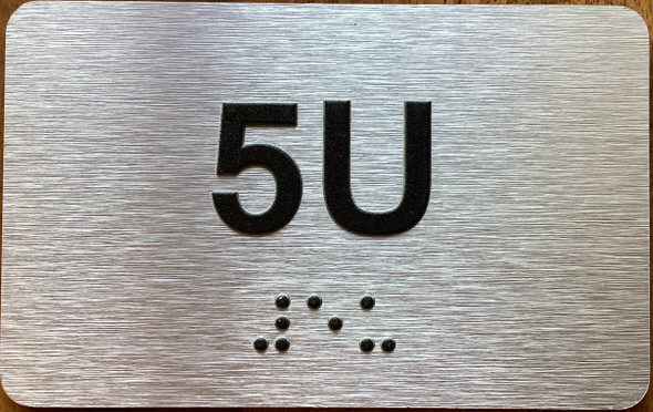 Apartment Number 5U Sign