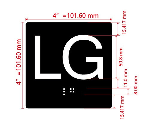 LG Sign Elevator Jamb Plate Hpd Sign