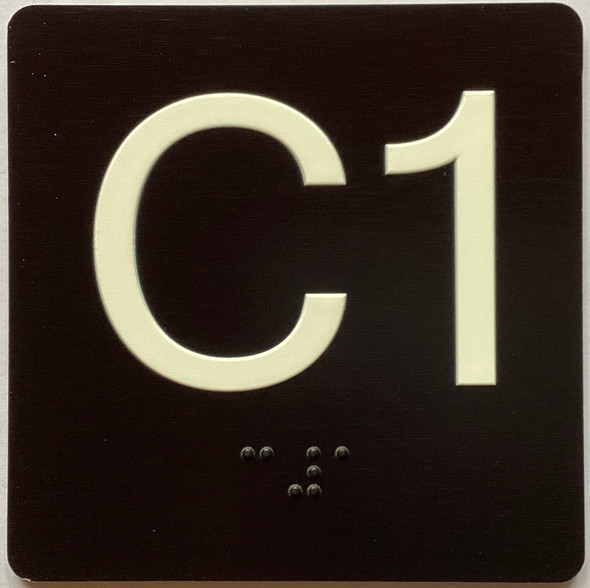 C1 Sign Elevator Jamb Plate Sign